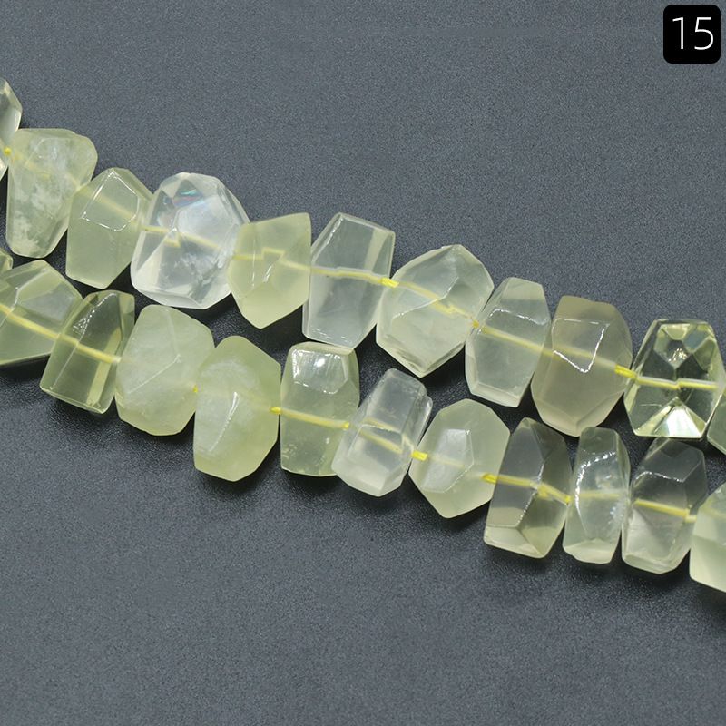 1529-Cristal corte irregular contas soltas orifício horizontal pulseira artesanal DIY colar brincos acessórios de jóias material