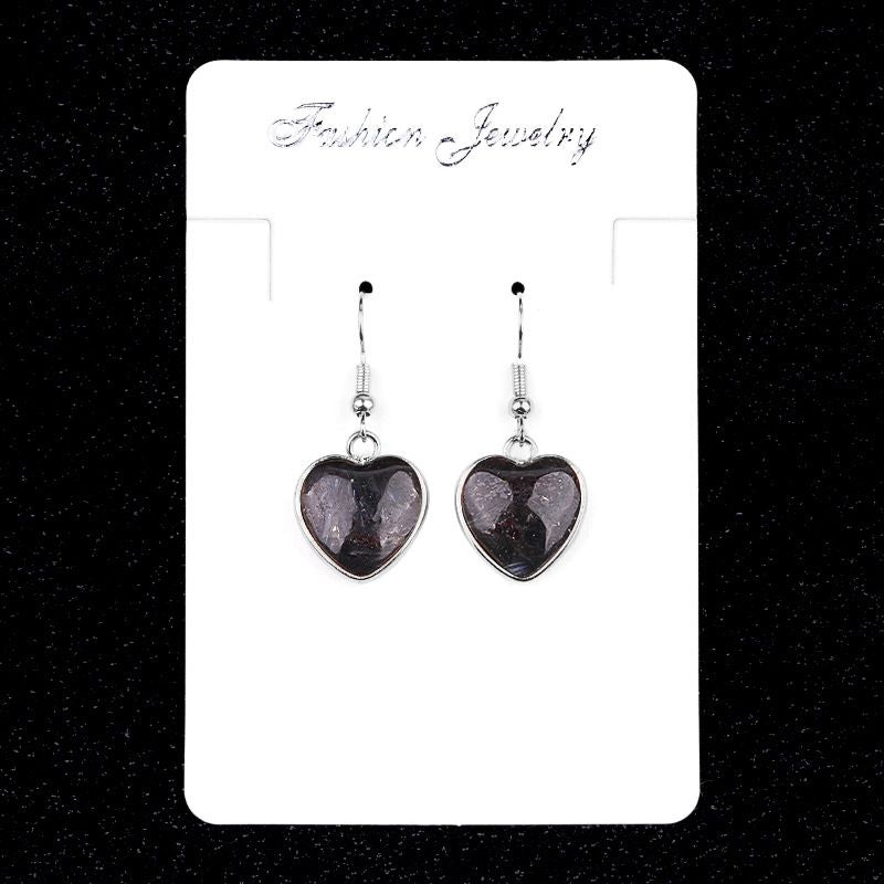 2091-Amethyst agate stone love brincos brincos de pedra preciosa luz luxo