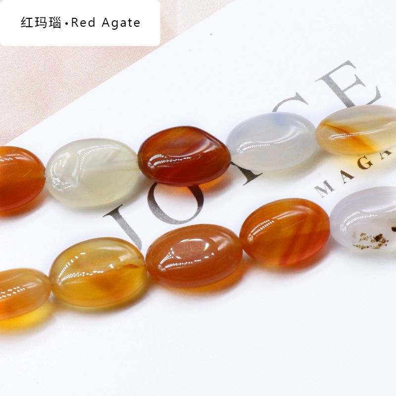 Agate cristal pedra semi-preciosa 10 * 14mm oval ovo frisado contas soltas DIY pulseira colar acessórios de jóias
