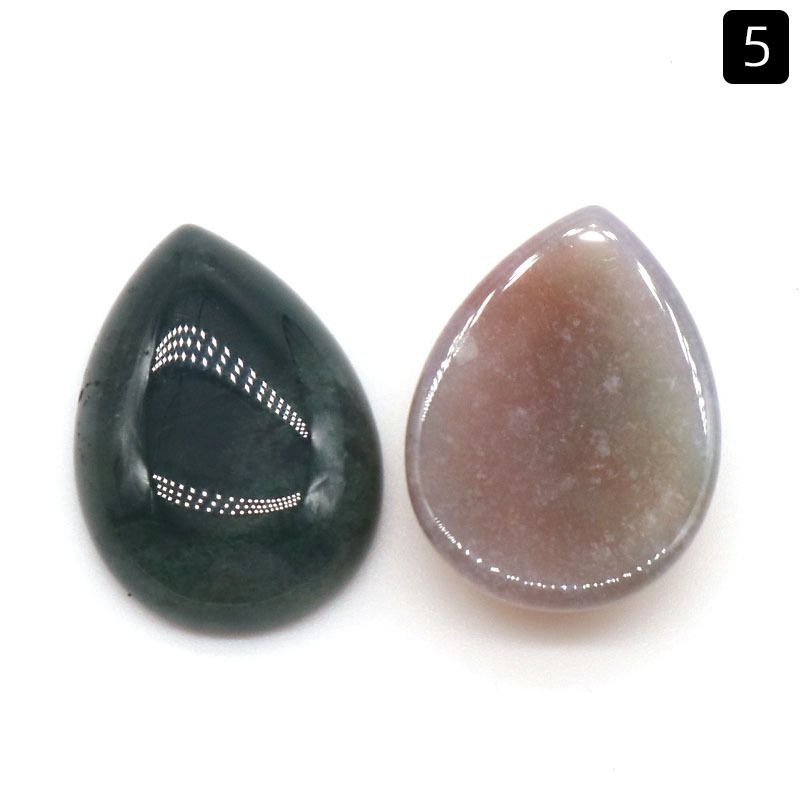 1235-18 × 25 superfície do anel de gota de água, cristal natural única superfície curva geométrica DIY jóias incrustadas com acessórios de pedra solta