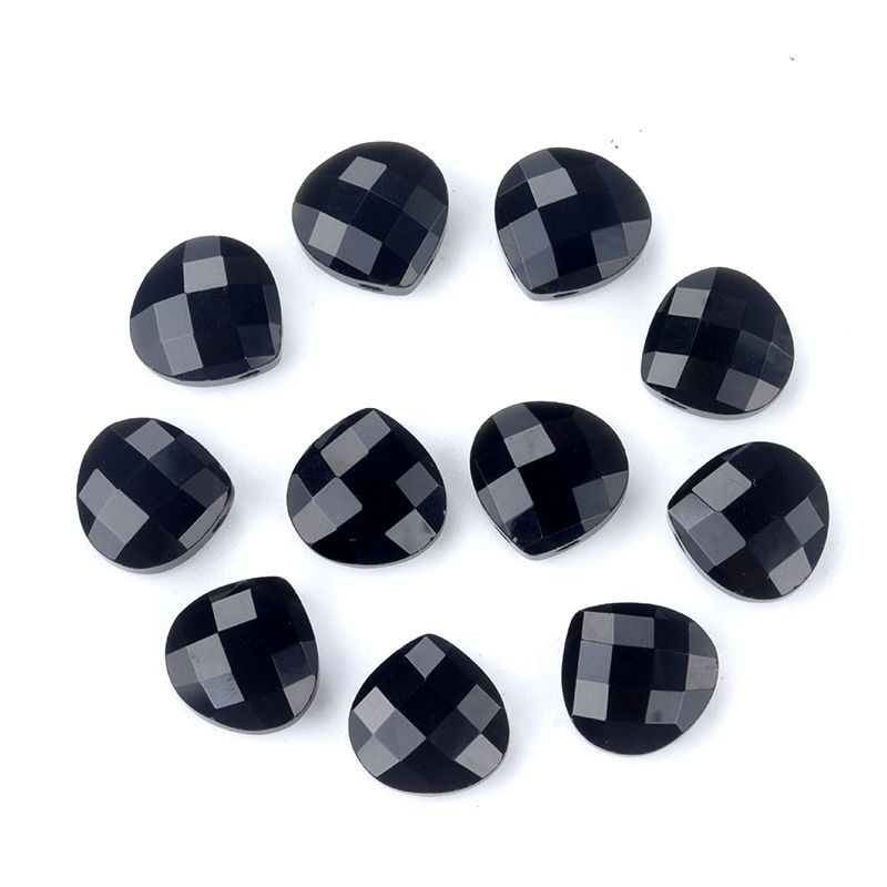 1703-Queda de água triangular buraco horizontal cristal natural corte borda buraco pingente colar DIY brincos jóias pingente acessórios