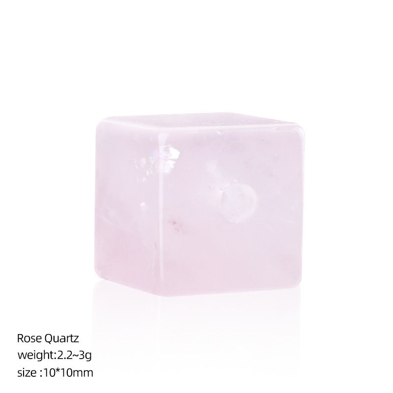 10Mm quadrado de cristal 2mm contas de buraco grande DIY pulseira artesanal colar espaçador de contas acessórios de contas soltas cubo de açúcar de cristal natural