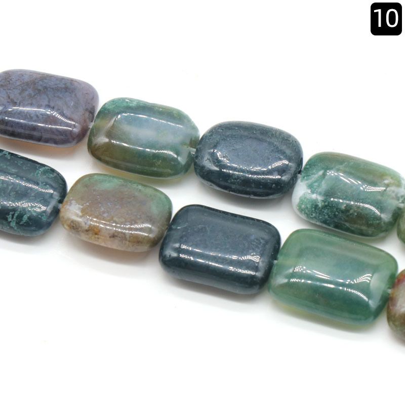 1366-Pedra semi-preciosa de ágata de cristal natural 13 * 18mm plana retangular DIY acessórios de jóias material