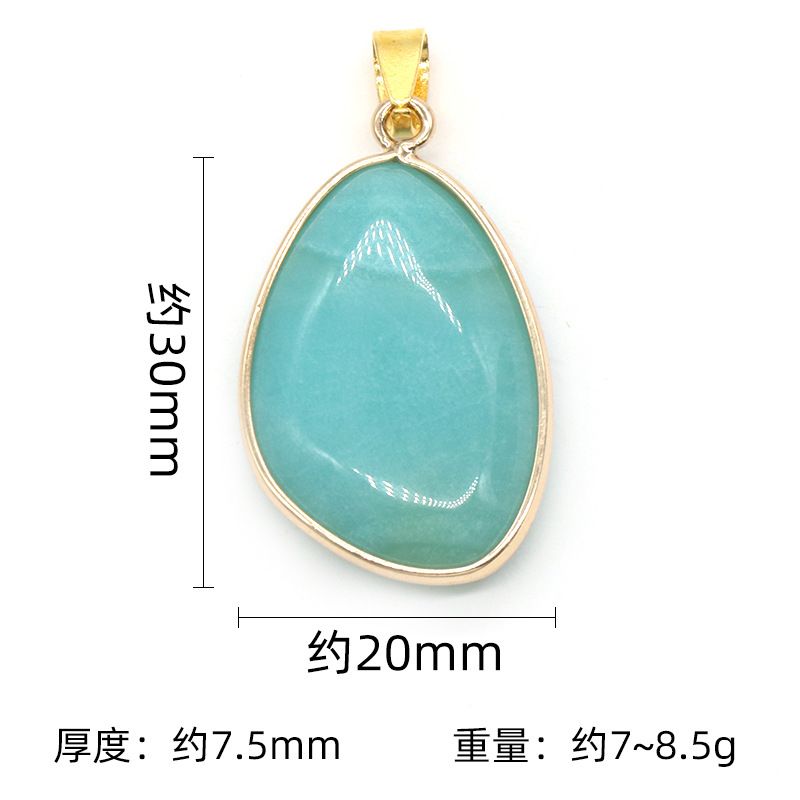 1568-Pingente de bainha irregular de pedra de ágata de cristal natural, pingente de colar de gota de água oval de cristal natural