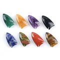Pingente de peixe pequeno de cristal natural de 40Mm Pingente de colar DIY, gravura em pedra ágata com orifícios acessórios de jóias em forma de peixe
