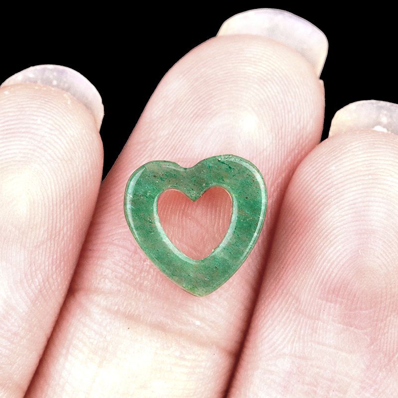 2055-Pedra de cristal natural ágata oco amor contas soltas DIY colar colar pulseira acessórios contas