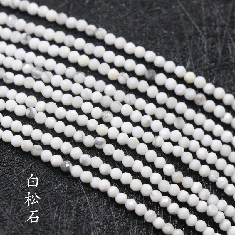 260-Agate cristal de pedra preciosa 2mm corte contas redondas turmalina romã água-marinha contas soltas DIY chapelaria gancho de cabelo borla