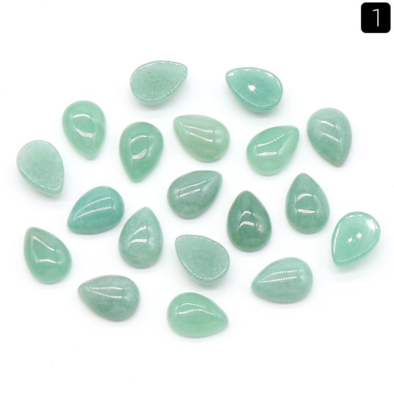 Superfície de anel de gota de água de 1476-10X14mm, cristal natural única superfície curva geométrica DIY jóias incrustadas com acessórios de pedra solta
