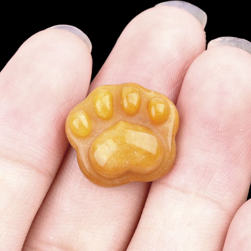 2044-16Mm Cristal Natural Ágata Dongling Jade Escultura Garra De Gato Urso Pata DIY Colar De Mão Pingente Acessórios