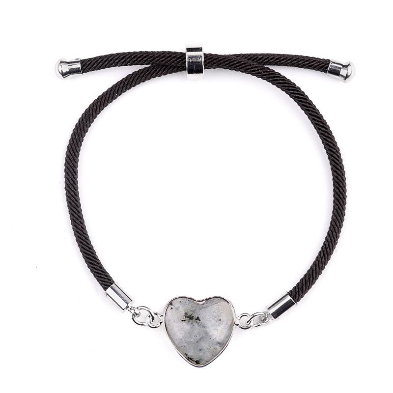 2097-Ametista em pó de cristal ajustável pulseira de amor jade coração pulseira cênica mercadoria