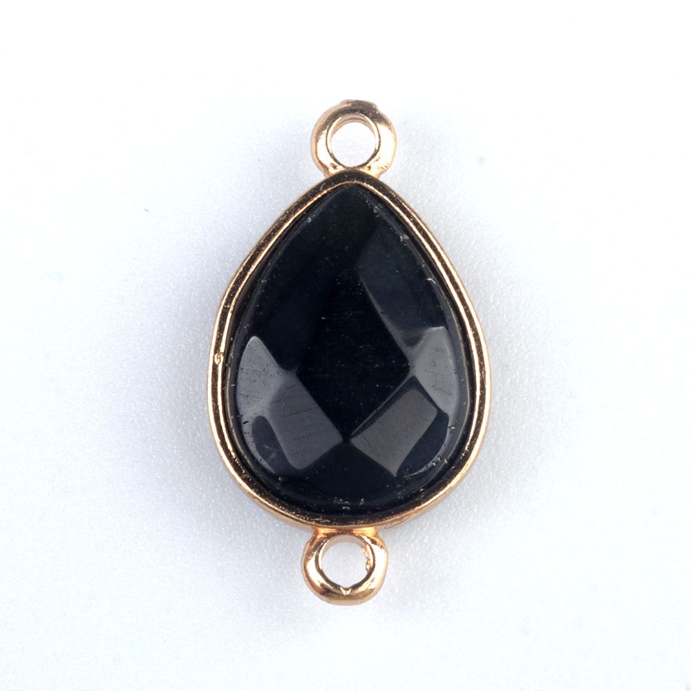 1376-Pingente de gota de água com bainha de cristal natural pendurado duplo com bainha de gota de água pingente de pulseira DIY colar material de jóias