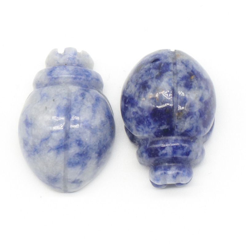 1605 a 1in besouro cristal ágata pedra mini escultura animal pedra semi-preciosa artesanato joaninha ornamento