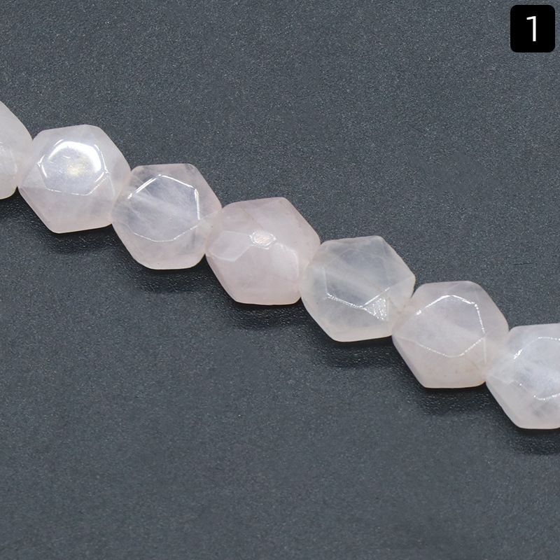 1425-8Mm corte hexágono, pedra de ágata de cristal hexagrama contas soltas DIY pulseira colar material de jóias