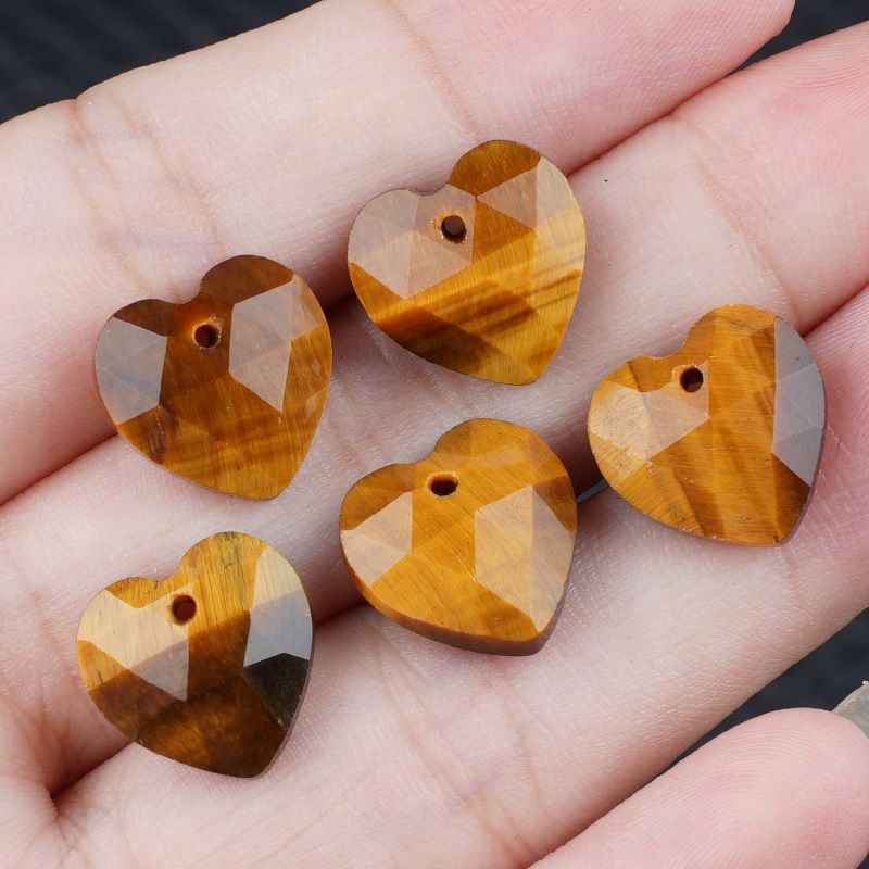 13Mm cristal ágata jade corte amor pingente DIY colar pulseira brincos jóias acessórios material