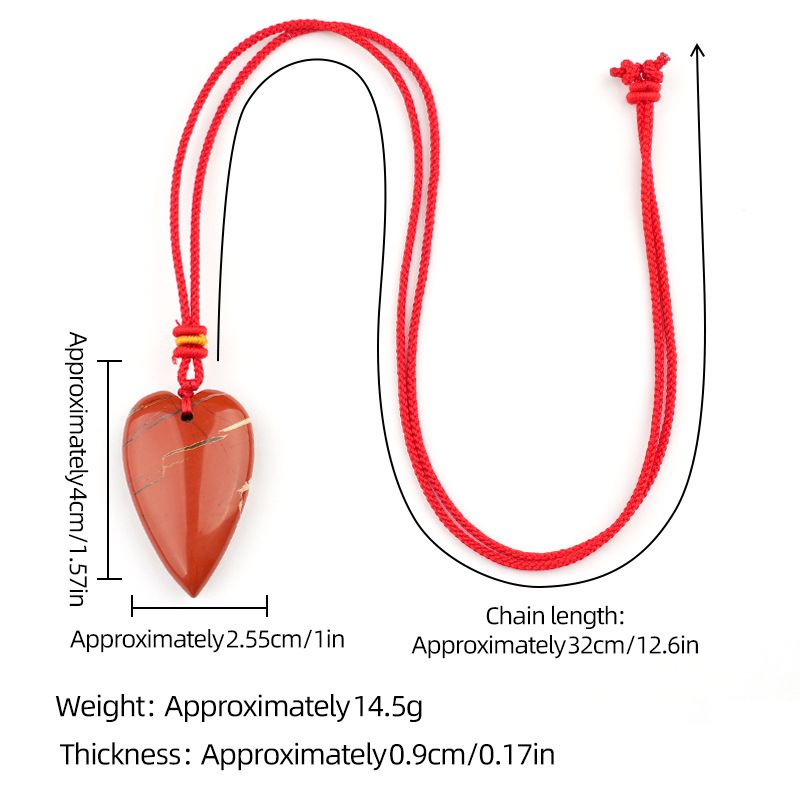 Cristal natural amor ágata pêssego coração colar coração pingente DIY jóias pingente mercadoria cênica