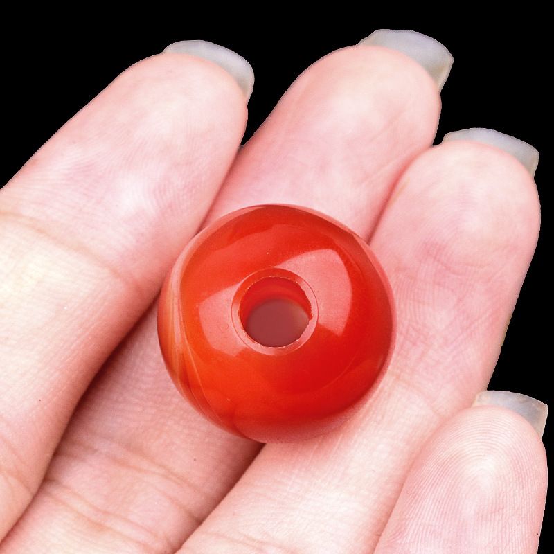 2019-Grandes contas de buraco de cristal natural ágata pedra grande buraco solto contas 18mm buraco 5mm DIY jóias materiais de vestuário