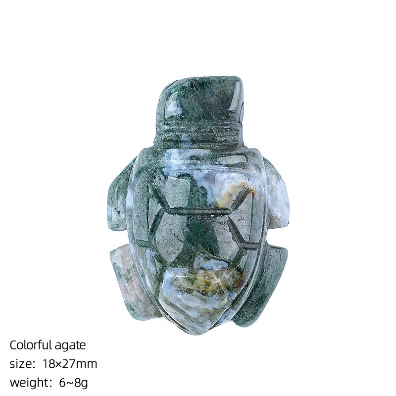 1 polegada ornamento de tartaruga de cristal natural criativo DIY micro paisagem enfeite de mesa ágata jade pequena tartaruga