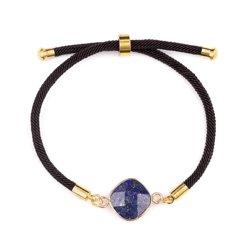 2095-Ametista em pó cristal olho de tigre pedra ajustável pulseira de seção quadrada mercadoria cênica jóias quentes