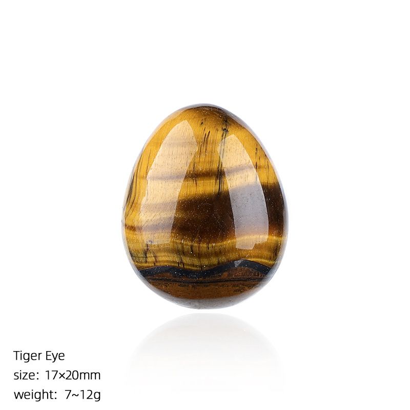 1431 Ovo de pedra de pedra crua em forma de pássaro de cristal natural de 20mm de cristal natural pequeno com ágata da Páscoa esculpida em forma de ovo