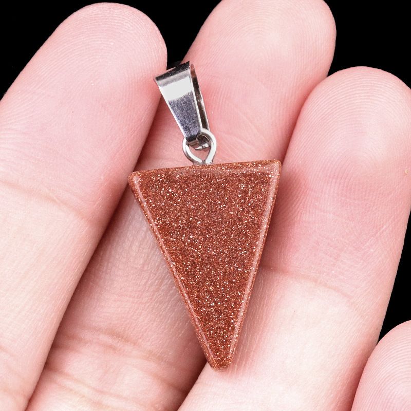 1455-20Mm Pingente Triângulo, Cristal Natural Pingente Triângulo de Pedra Semi-Preciosa Brincos DIY Colar Acessórios