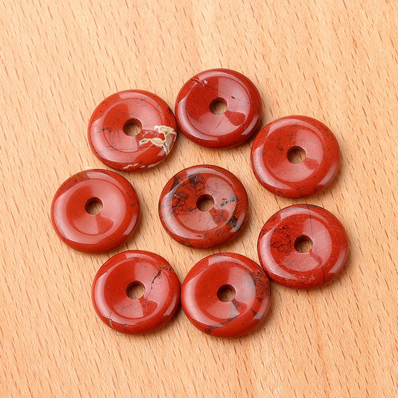 1641-12 ~ 16mm fivela de segurança, pingente de donut de pedra de ágata de cristal, anel de furo grande acessórios de jóias DIY