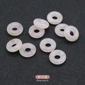 575-15Mm grande buraco solto grânulo donut cristal ágata semi-precioso pedra grande buraco correndo anel DIY jóias de vários materiais