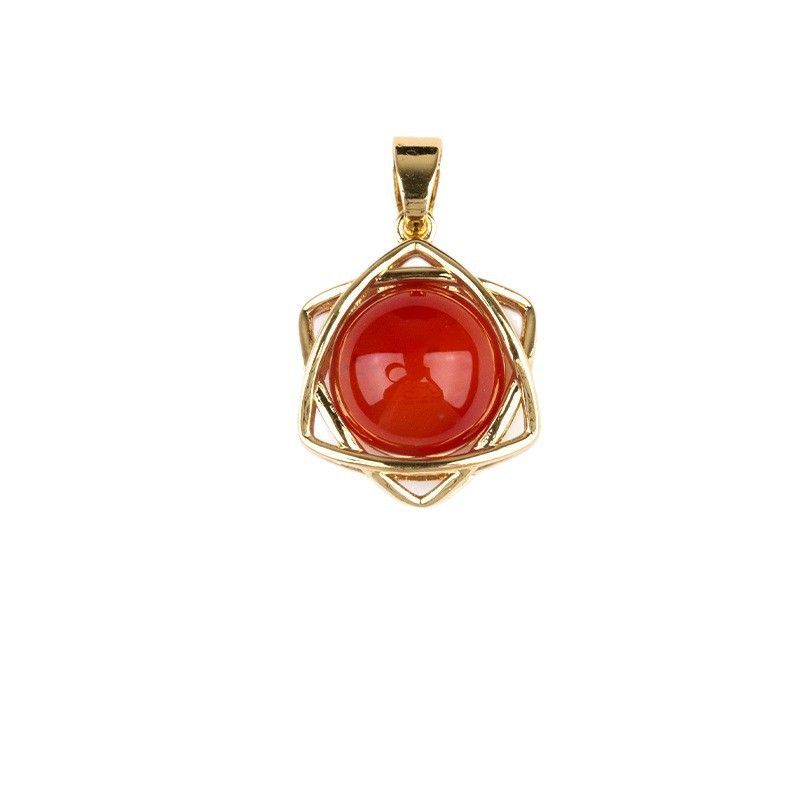 2000-Atacado hexagrama pingente DIY jóias hexagrama pingente de ágata pingente de cristal