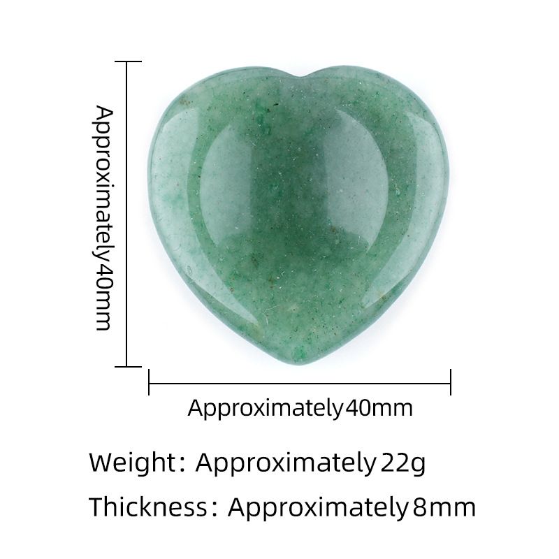 40Mm de cristal natural polegar de pedra de palma Ágata de jade transfronteiriça europeia e americana escultura sulco em forma de coração amor polegar de pedra