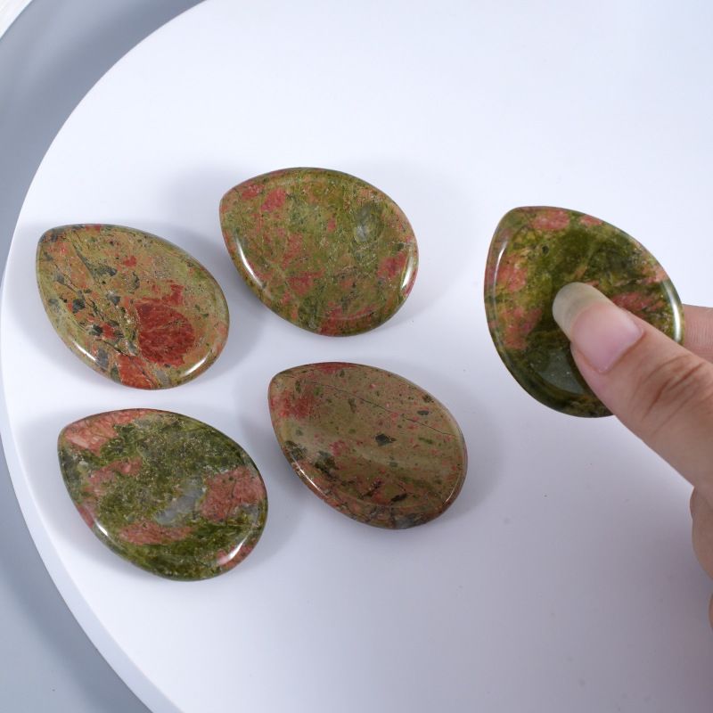 Água gota descompressão palma pedra cristal natural ágata ranhura polegar pressione alça esquecer preocupação pedra