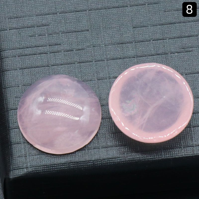 Superfície de anel redondo 1250-18Mm de cristal natural de superfície única curva redonda geométrica DIY jóias incrustadas com acessórios de pedra solta