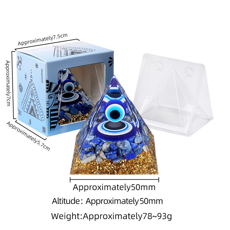 5Cm pirâmide de cristal natural Europeu e americano home office decoração desktop yoga meditação resina pirâmide ornamento
