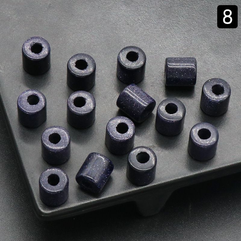 1220-Grandes contas de buraco de cristal natural ágata pedra cilíndrica solta contas 9 × 9mm buraco 3mm acessórios de jóias DIY