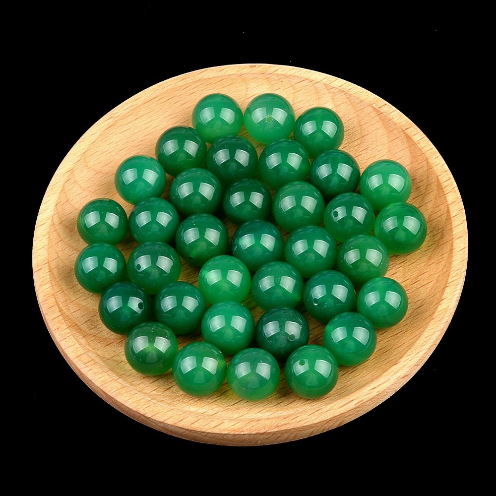 Contas de meio buraco de 1929-12Mm, contas redondas de meio buraco de ágata de cristal contas soltas Brincos de viga DIY acessórios de incrustação Contas de Buda