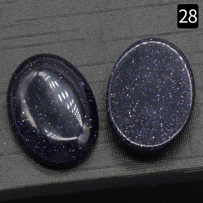 1229-18 × 25 Superfície do anel em forma de ovo Cristal natural único arco geométrico DIY jóias incrustadas com acessórios de pedra solta