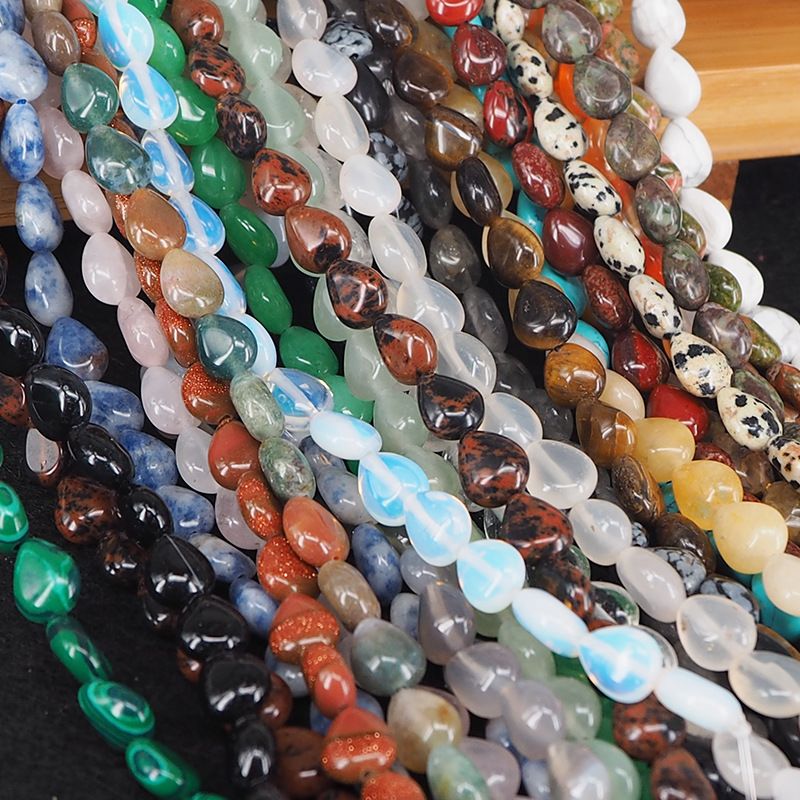 187-Ágata de cristal de jade pedra semipreciosa gota de água contas soltas DIY acessórios de jóias com contas feitas à mão
