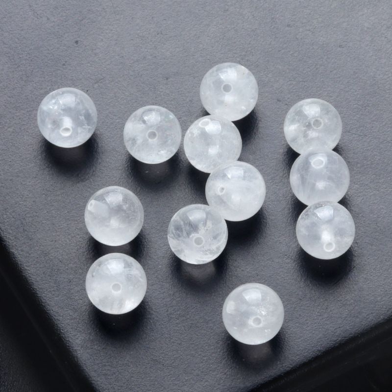 1651-6Mm contas de meio buraco cristal natural Contas de Buda de ágata contas redondas contas soltas Brincos de garanhão DIY acessórios de incrustação