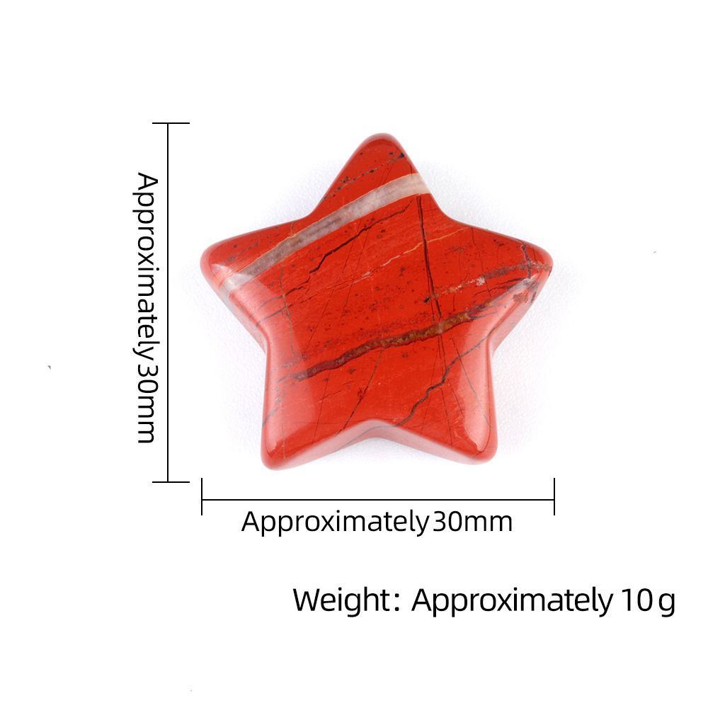 1433-30Mm pentagrama de cristal natural ágata estrela de pedra lua DIY estrela não porosa acessórios material