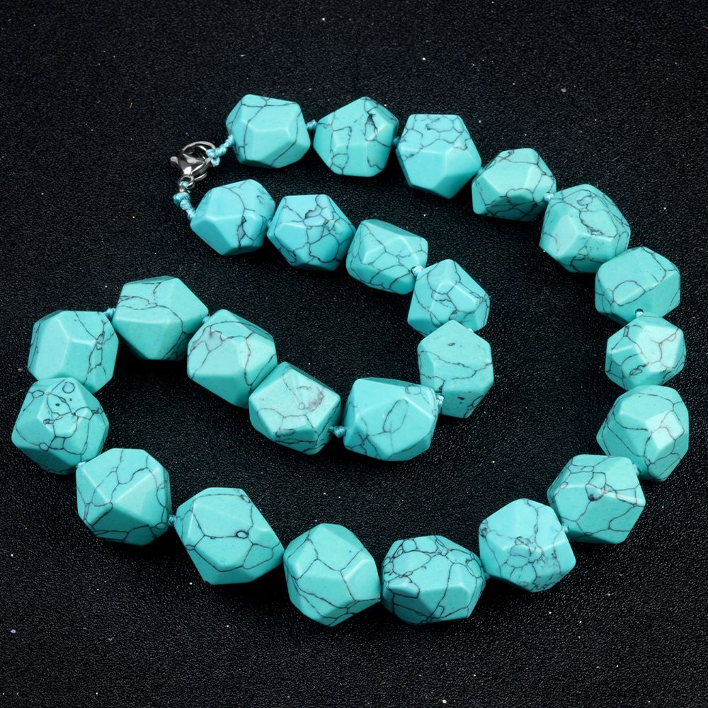 1906-Colar irregular de jade de ágata de cristal natural, pedra bruta polida e polida com colar de forma atada
