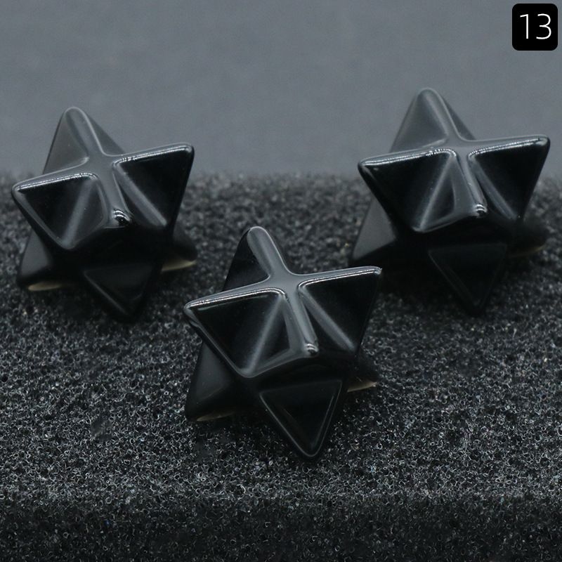 1444-Merkaba estrela de Kaba não porosa, pedra de ágata de cristal natural Merkaba grande hexagrama de satélite