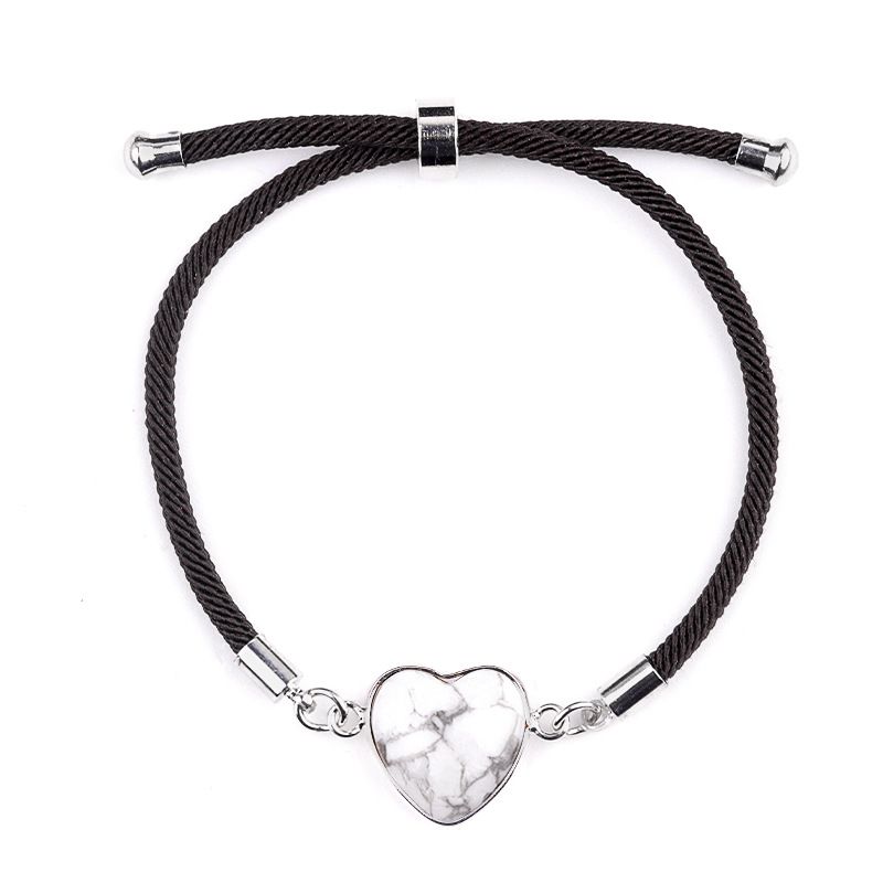 2097-Ametista em pó de cristal ajustável pulseira de amor jade coração pulseira cênica mercadoria