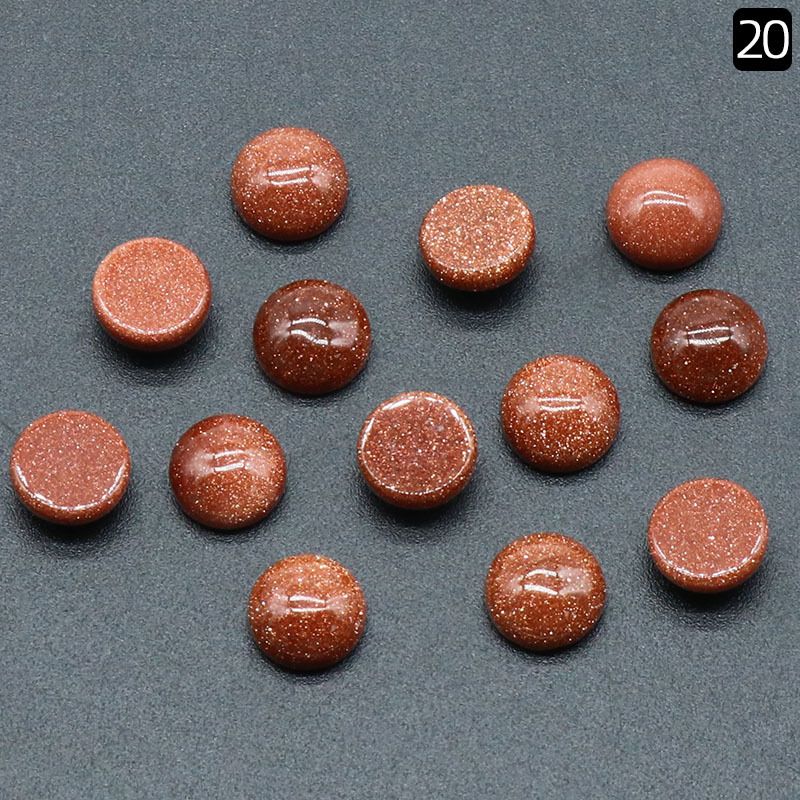 Superfície de anel redonda de 1247-8Mm, superfície de cristal natural única curva redonda geométrica DIY jóias incrustadas com acessórios de pedra solta