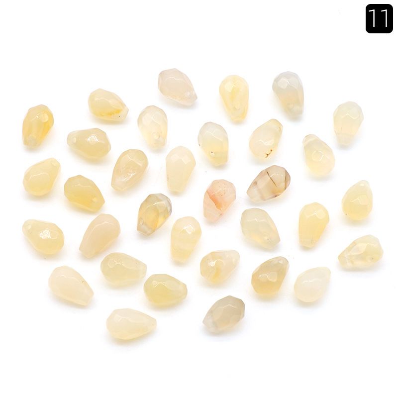 1320-Natural cristal gota de água buraco cruzado cortado contas soltas 10 brincos de pulseira de jóias artesanais DIY acessórios de grampo de cabelo