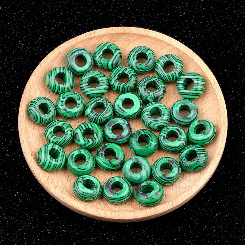 325-Grânulos de orifícios grandes 8 * 14mm de cristal de ábaco de ágata material de acessórios tecidos à mão DIY