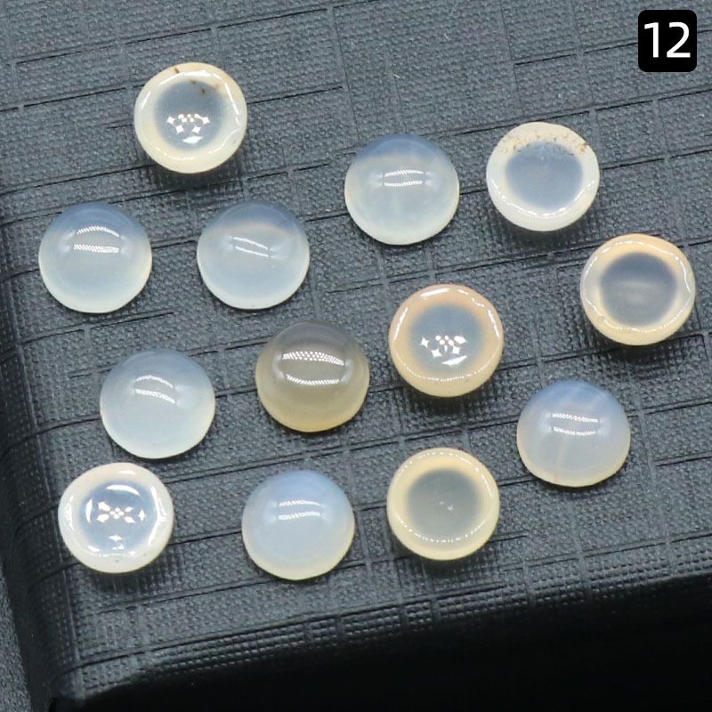 Superfície de anel redonda de 1246-6Mm, superfície de cristal natural única curva redonda geométrica DIY jóias incrustadas com acessórios de pedra solta