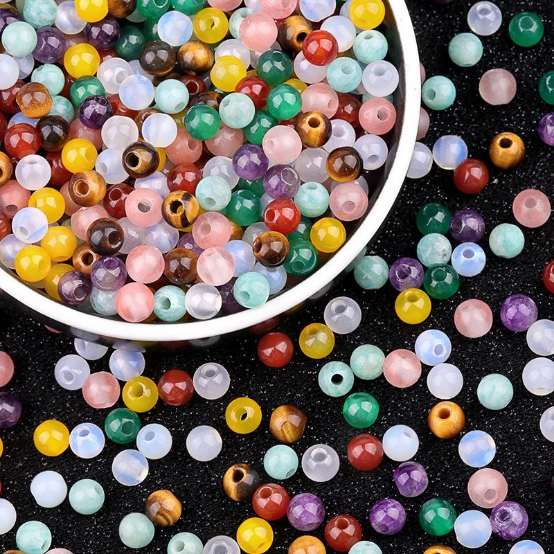 320-6Mm2mm Tianhe pedra alongada ametista preta e branca ágata amarela contas soltas acessórios DIY pulseira contas soltas
