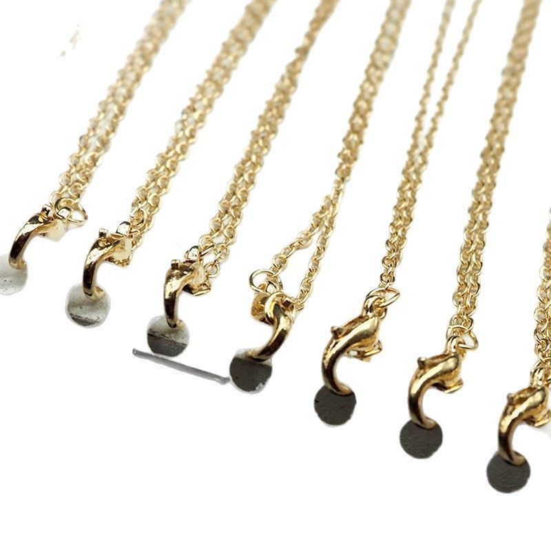 Corrente de cruz de ferro revestido de cobre de 1,8 mm Corrente de clavícula de corrente DIY Colar de jóias de 45 cm Corrente de cobre Fivela de lagosta