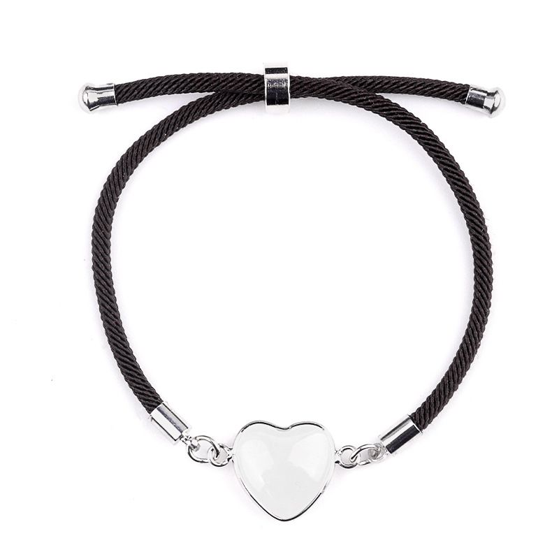 2097-Ametista em pó de cristal ajustável pulseira de amor jade coração pulseira cênica mercadoria
