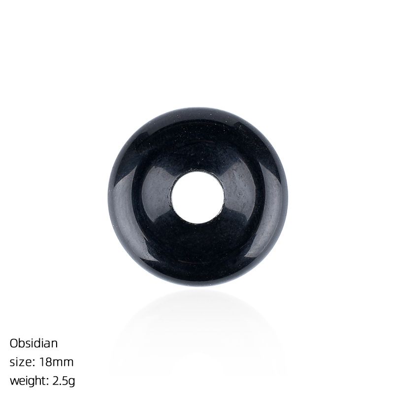 18Mm fivela de segurança de pedra natural pingente grande buraco redondo ágata nostálgico acessórios de jóias de cristal ametista fivela de segurança