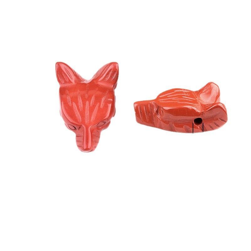 2137- (perfurando furos horizontais) pedra de cristal natural ágata escultura cabeça de lobo artesanato ornamento animal