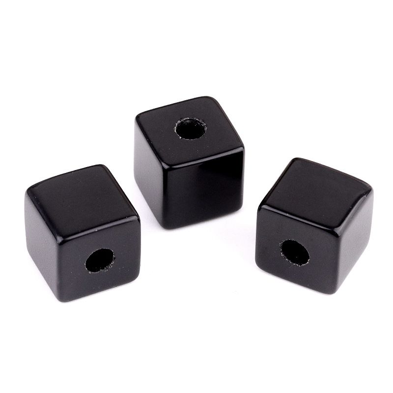 2089-Amethyst ágata pedra semi-preciosa 16mm abertura 5mm quadrado grande buraco contas soltas acessórios de jóias DIY